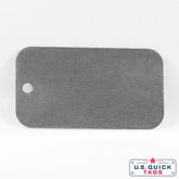 Aluminum Blank Metal Tag - .008" x 2.5" x 4" - One Hole