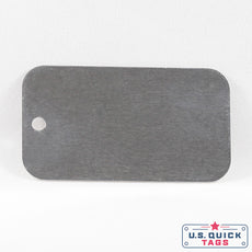 Aluminum Blank Metal Tag - .008" x 2.5" x 4" - One Hole