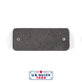 Stainless Steel Blank Metal Tag - .032" x 1" x 2.5" - Two Holes