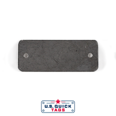 Stainless Steel Blank Metal Tag - .032" x 1" x 2.5" - Two Holes