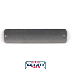 Aluminum Blank Metal Tag - .032" x 1" x 4.5" - Two Holes