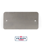 Stainless Steel Blank Metal Tag - .016" x 2" x 4" - Two Holes