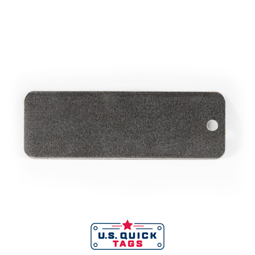 Steel Blank Metal Tag - .025" x 1" x 3" - One Hole