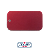Anodized Aluminum Blank Metal Tag - .025" x 1.25" x 2.25" - One Hole