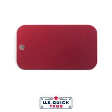 Anodized Aluminum Blank Metal Tag - .025" x 1.25" x 2.25" - One Hole