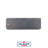 Steel Blank Metal Tag - .032" x 1" x 3" - One Hole