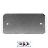 Aluminum Blank Metal Tag - .032" x 2" x 4" - Two Holes