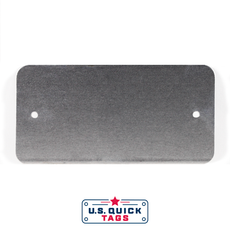 Aluminum Blank Metal Tag - .032" x 2" x 4" - Two Holes