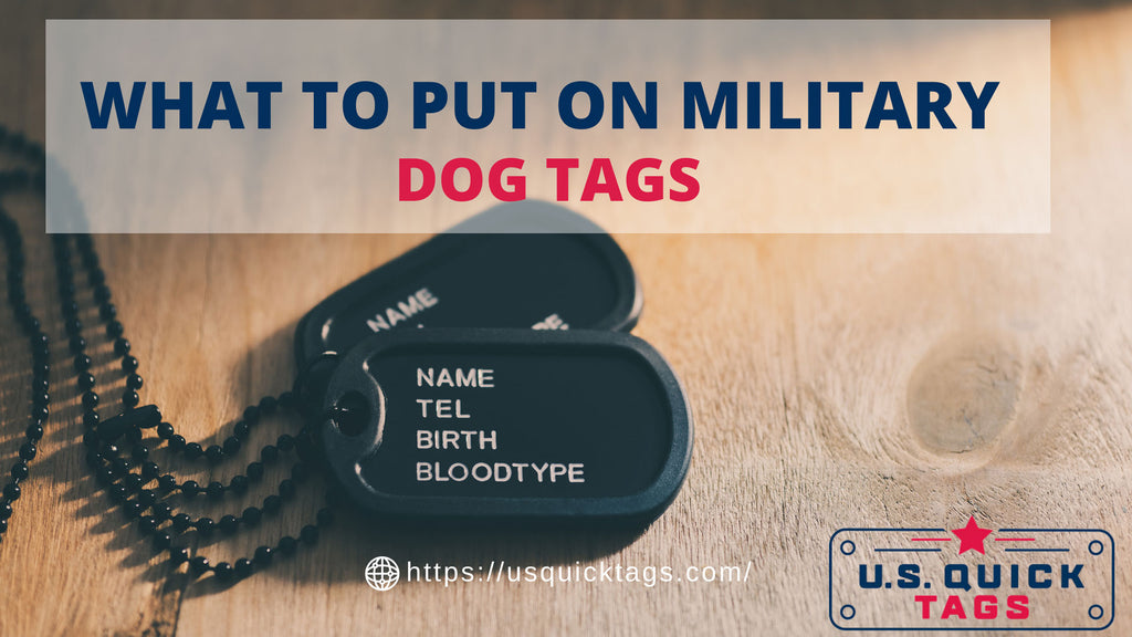 Military Dog Tags For All Branches Includes 5 Lines of Stamped