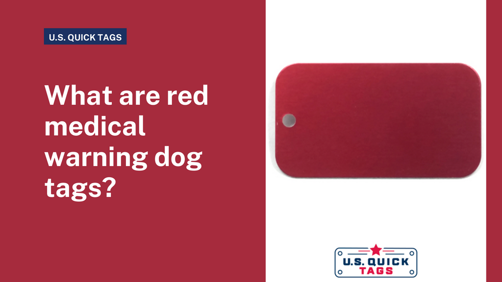 Red military dog hot sale tags