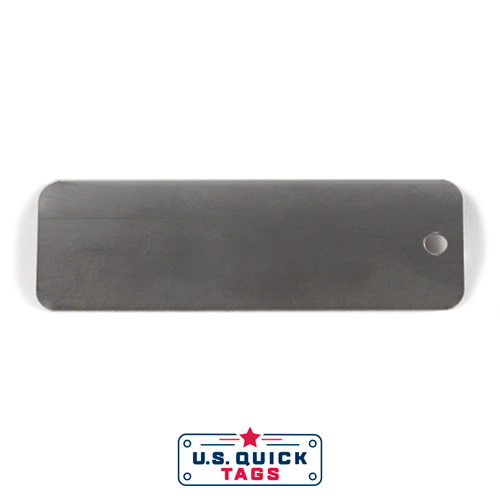 Stainless Steel Blank Metal Tag - .016" x 1" x 3" - One Hole