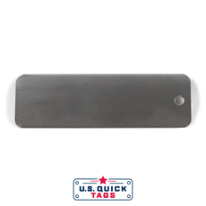 Stainless Steel Blank Metal Tag - .016" x 1" x 3" - One Hole