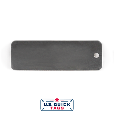 Stainless Steel Metal Tag - .032x1x3 - One Hole - US Quick Tags