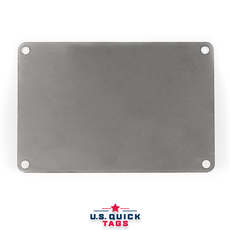 Stainless Steel Blank Metal Tag - .016" x 3" x 4.5" - Four Holes