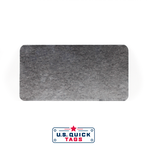 Aluminum Blank Metal Tag - .016" x 1.5" x 2.875" - No Holes