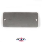 Stainless Steel Blank Metal Tag - .016" x 1.5" x 3.5" - Two Holes