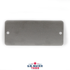 Stainless Steel Blank Metal Tag - .016" x 1.5" x 3.5" - Two Holes