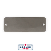 Stainless Steel Blank Metal Tag - .016" x 1.5" x 4.25" - Two Holes