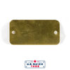 Brass Blank Metal Tag - .016" x 1.5" x 3" - Two Holes