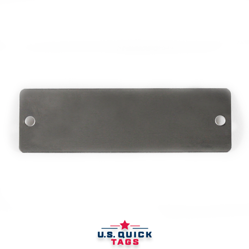 Stainless Steel Blank Metal Tag - .016" x 1.062" x 3.5" - Two Holes