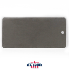 Stainless Steel Blank Metal Tag - .016" x 1.725" x 3.5" - One Hole