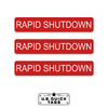 Rapid Shutdown Adhesive Decal - 0.75" x 4" (100 Pack)