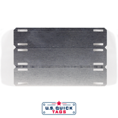 Aluminum Blank Metal Tag - .016" x 2.125" x 3.375" - Four Slots