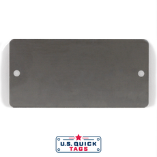 Stainless Steel Blank Metal Tag - .016" x 1.725" x 3.5" - Two Holes