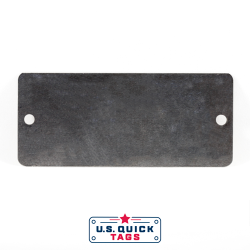 Stainless Steel Blank Metal Tag - .016" x 1.75" x 4" - Two Holes